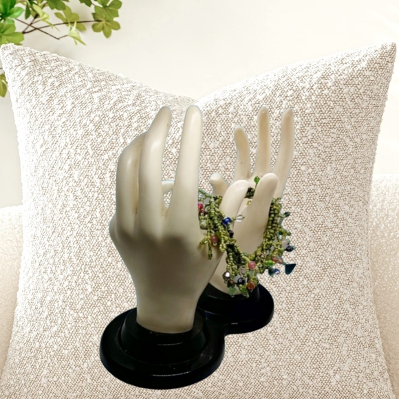 Unique Handmade Bracelet with Genuine Jadeite, Crystals, & Many More Charms - Picture 2 of 6